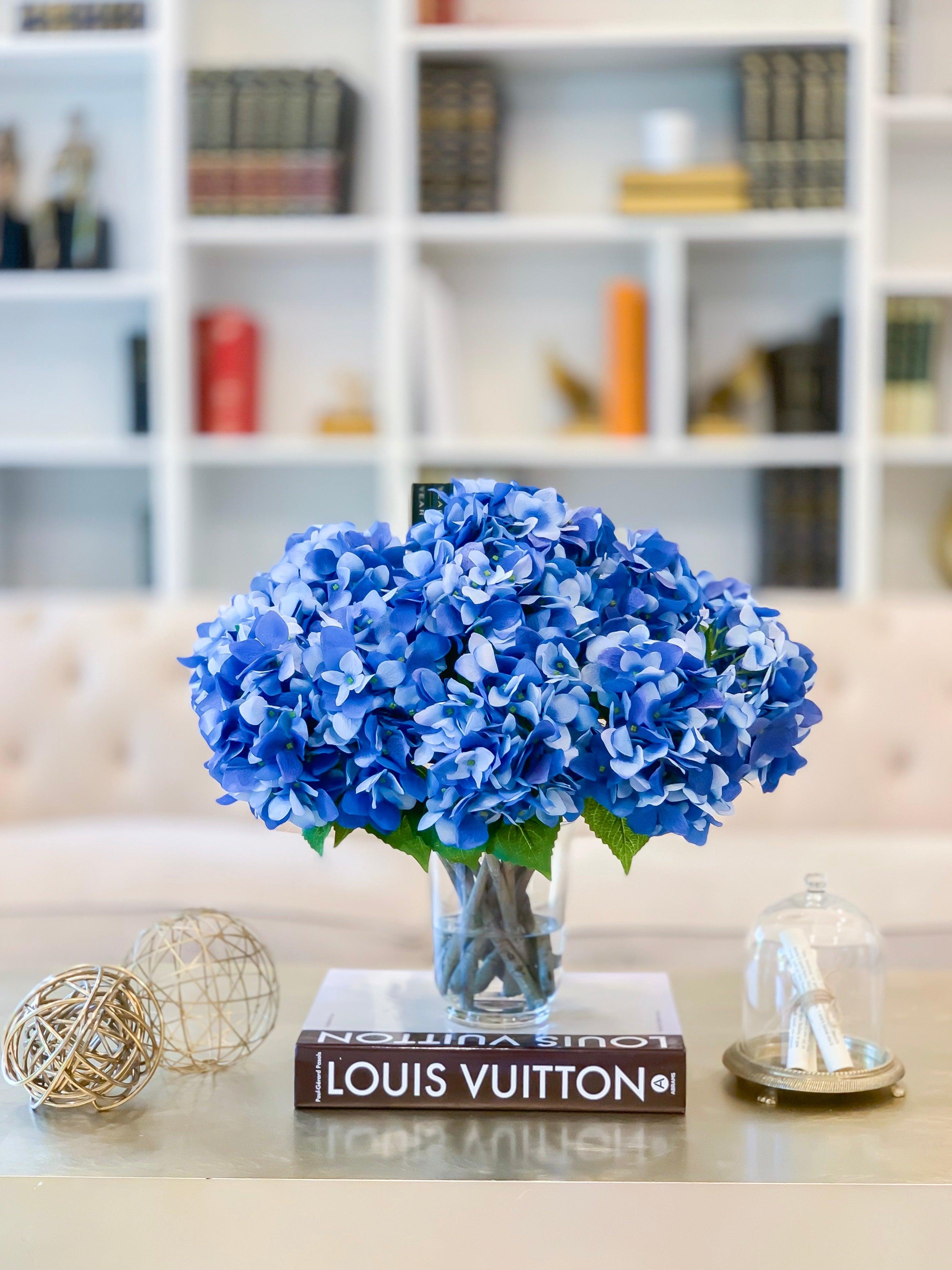 Large 20-in Real Touch Blue Hydrangea Arrangement Secondary image