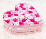 Large Heart Shape Box Flovery’s Scented Soap Roses - Flovery