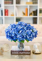 Large 20" Real Touch Blue Hydrangea Arrangement-Flower Hydrangea Arrangement-Modern Farmhouse Arrangement-Rustic Style Arrangement - Flovery