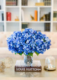 Large 20" Real Touch Blue Hydrangea Arrangement-Flower Hydrangea Arrangement-Modern Farmhouse Arrangement-Rustic Style Arrangement - Flovery