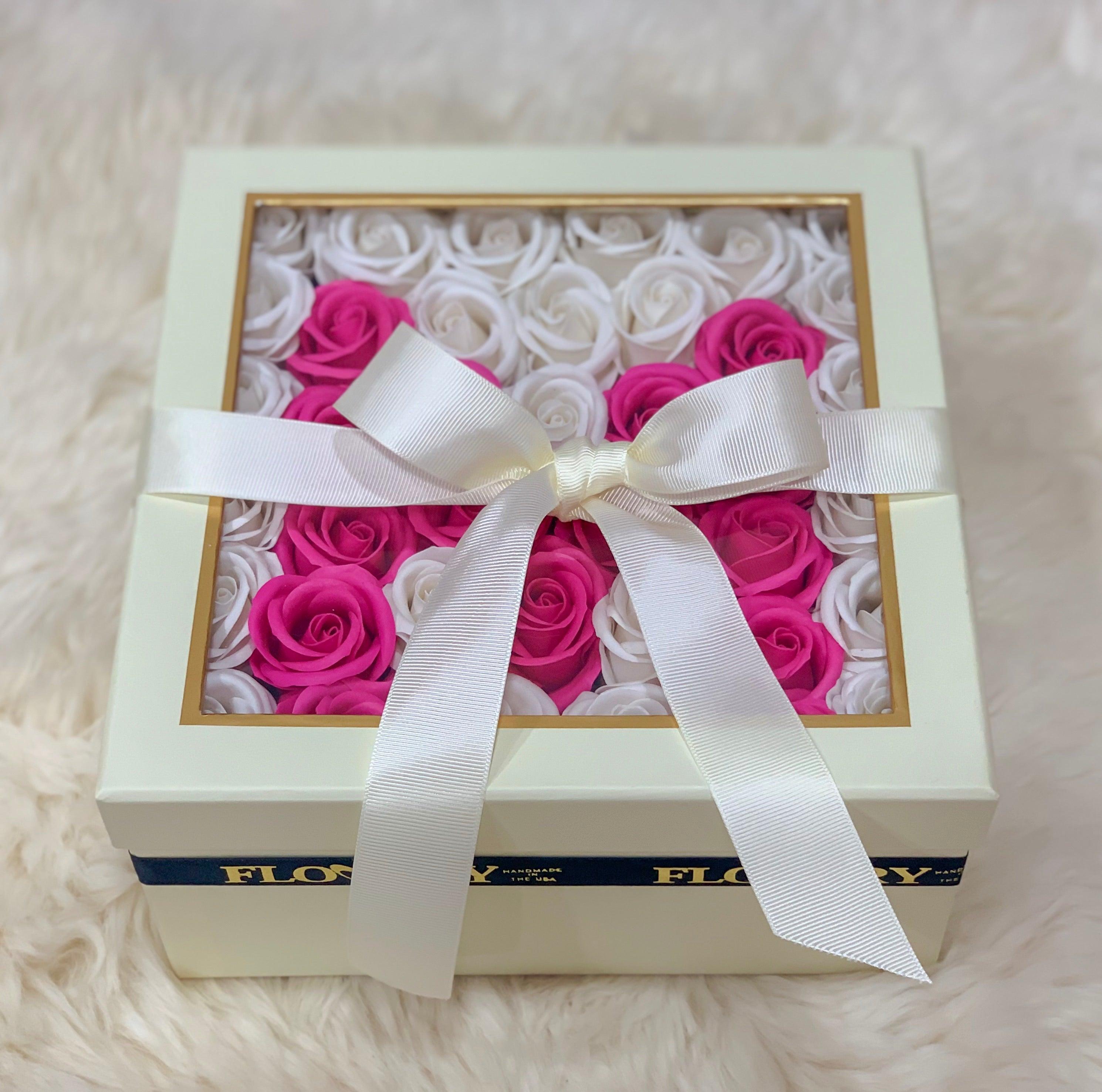 Large Heart Shape Box Flovery's Scented Soap Roses