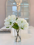 13" REAL TOUCH Flower Arrangement White Hydrangea-Real Touch Hydrangeas Arrangement-White Centerpiece -Real Touch Centerpiece-Faux hydrangea - Flovery
