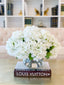 17-in Large French Faux Hydrangea Centerpiece - Flovery