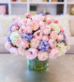 Pink Paradise Arrangement - XXXLarge Centerpiece Arrangement - Lobby Centerpiece-Faux Flowers Arrangement- Finest Artificial Centerpiece - Flovery
