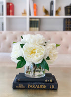 Real Touch Peony Arrangement-Real Touch Flower Arrangement-Large Peony Centerpiece-Peony Arrangement-Faux Arrangement-Silk Peony Centerpiece - Flovery