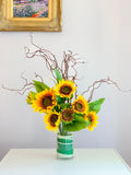 27" Large Floral Arrangement-Premium Finest Silk Sunflowers-Sunflower Centerpiece-Artificial Sunflower Arrangement-Fall Arrangement - Flovery
