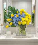 Love Ukraine Blue Yellow Rose Arrangement - Flovery