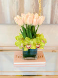 Tall Pink Tulip Orchid Arrangement - Flovery