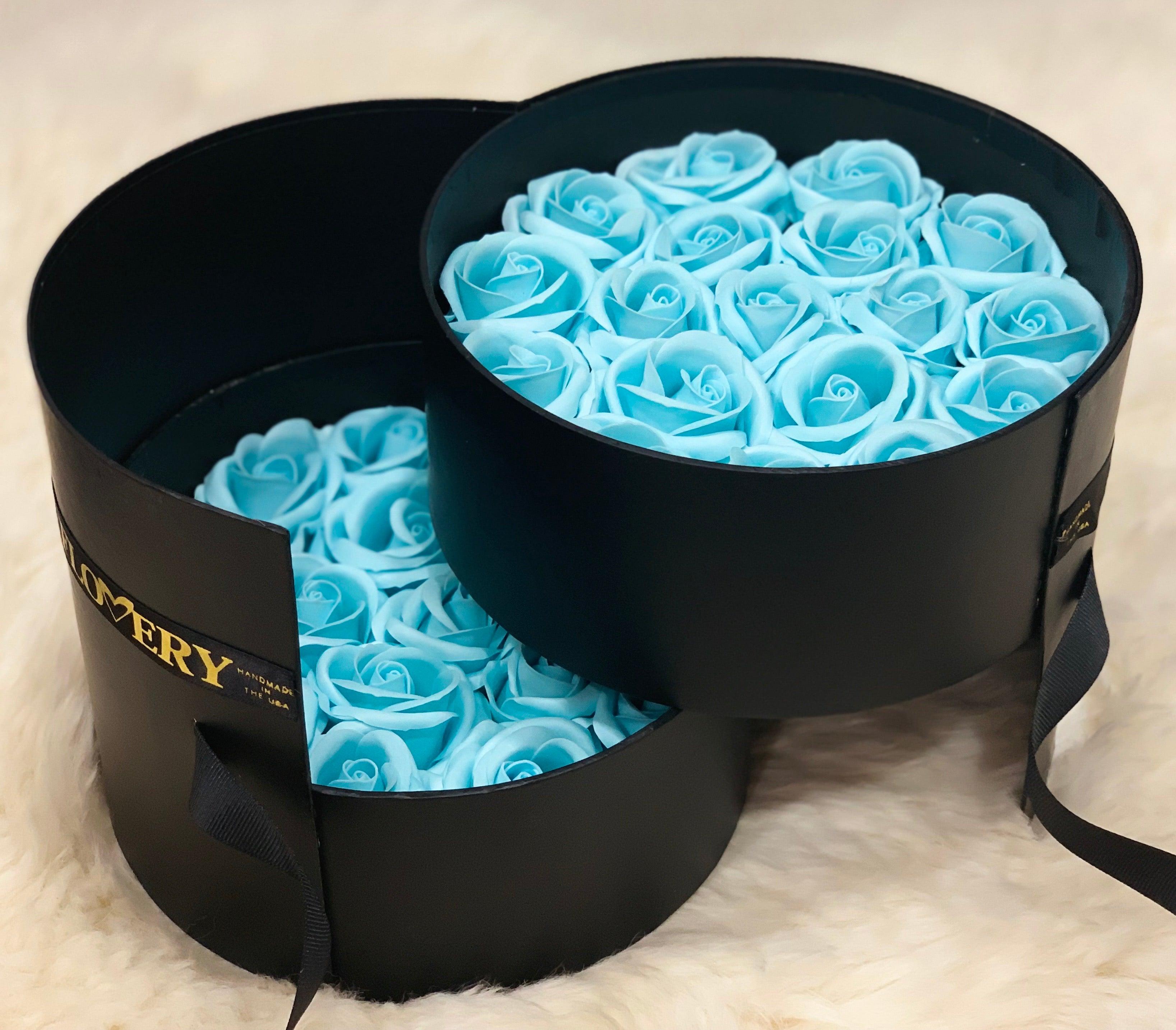 Premium Scented Soap Tiffany Roses In Elegant Double Box - Flovery Main image