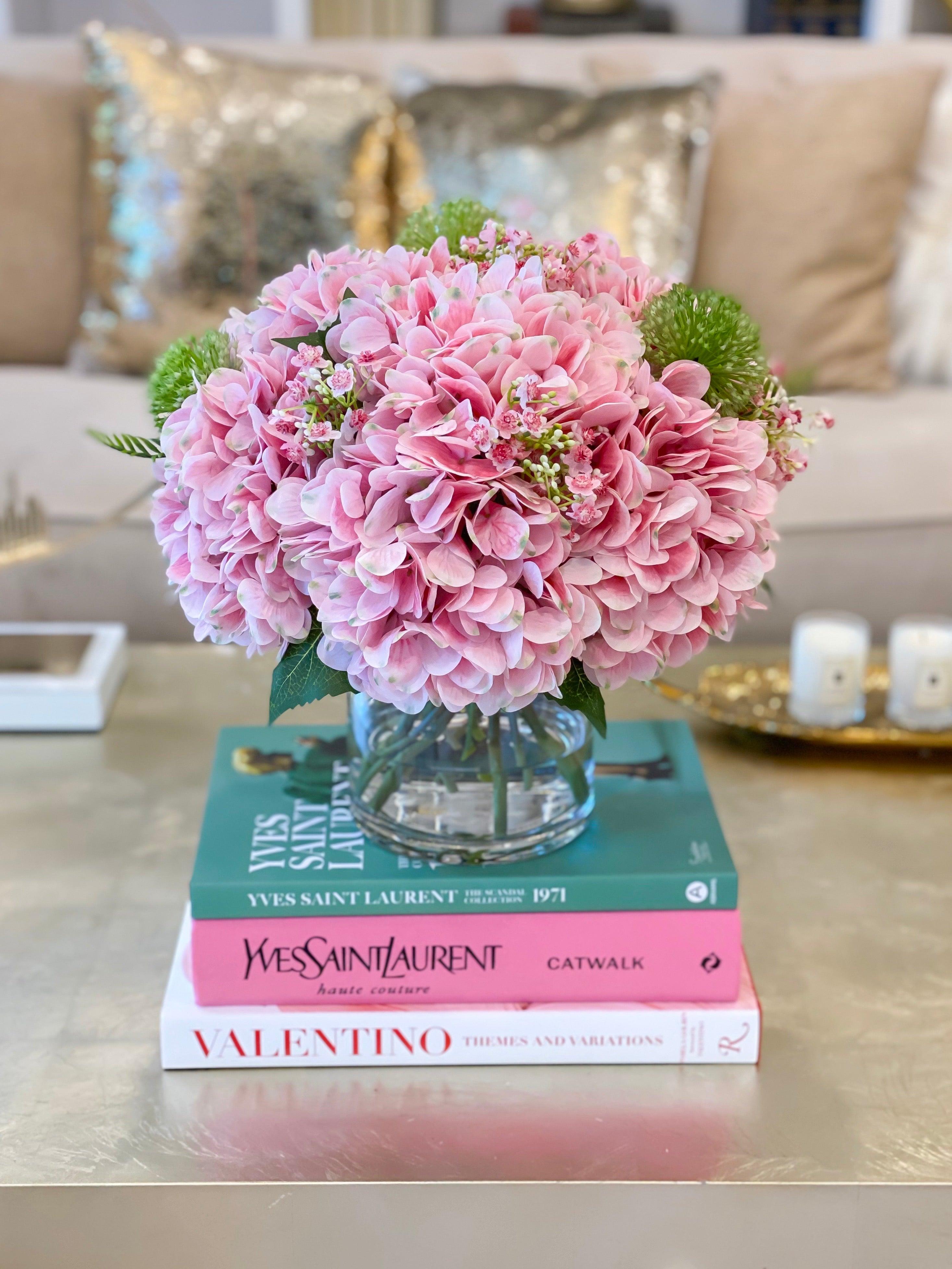 Pink French Hydrangea Centerpiece - Flovery