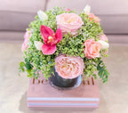 Real Touch Austin Rose Garden Arrangement - Flovery