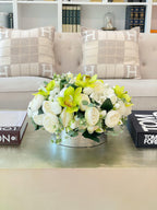 White Silk Peony Arrangement - Flovery