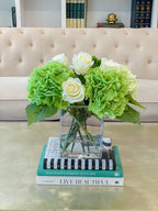 Real Touch Green Hydrangea Arrangement - Flovery
