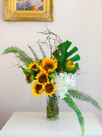 27" Large Floral Arrangement-Premium Finest Silk Sunflowers-Sunflower Centerpiece-Artificial Sunflower Arrangement-Fall Arrangement - Flovery