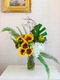 27" Large Floral Arrangement-Premium Finest Silk Sunflowers-Sunflower Centerpiece-Artificial Sunflower Arrangement-Fall Arrangement - Flovery