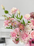 Large French Country Pink Real Touch Flower Arrangement - Flovery