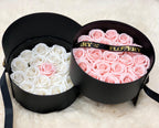 Scented Soap Mixed White and Flovery Pink Rose In Elegant Double Gift Box - Flovery