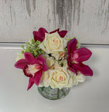 Real Touch Rose Mixed Orchid Arrangement - Flovery