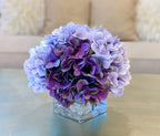 Real Touch Purple Hydrangea Arrangement For All Occasion-Purple Hydrangea-White Hydrangea-Fake Flowers Arrangement -Centerpiece - Flovery
