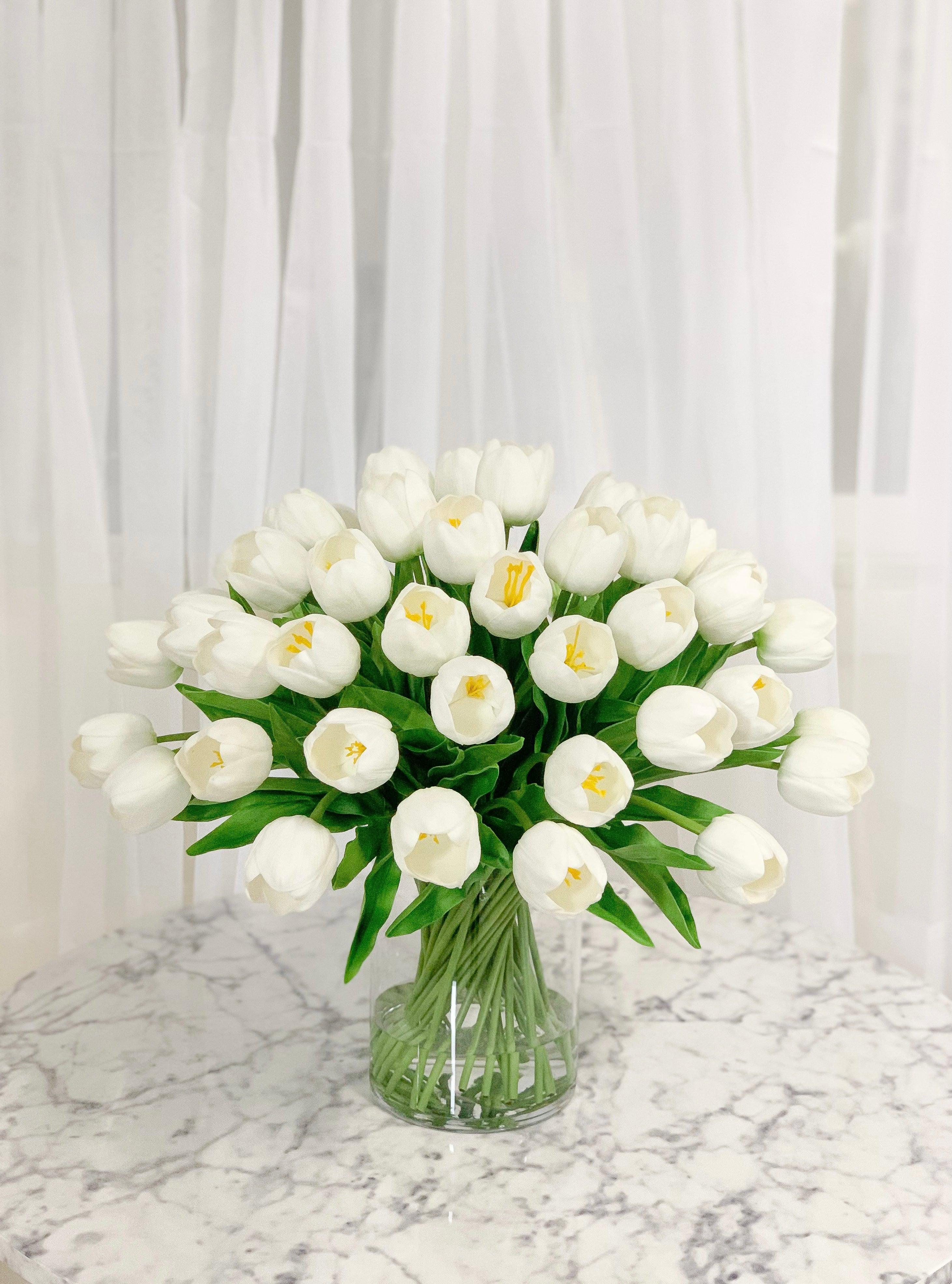 Large Real Touch Tulip Artificial Flower Arrangement – Flovery