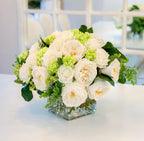XXL Real Touch Centerpiece - Large Dining- White Real Touch Floral Arrangement-Faux Flowers-Lobby Arrangement - Flovery