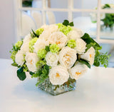 XXL Real Touch Centerpiece - Large Dining- White Real Touch Floral Arrangement-Faux Flowers-Lobby Arrangement - Flovery