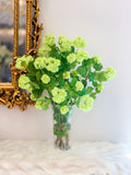 Silk Green Snowball Hydrangea Flower Arrangement - Flovery