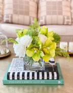 Real Touch Centerpiece-Rose Real Touch Flower Arrangement- Table Centerpiece-Orchid Floral Arrangement-Rose Arrangement-Green arrangement - Flovery