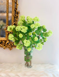 Silk Green Snowball Hydrangea Flower Arrangement - Flovery