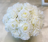 Real Touch White Rose Gold Arrangement - Flovery