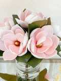 Artificial Flowers in Vase-Real Touch Magnolia Flower Arrangement-Floral Arrangement Magnolia-Magnolia Centerpiece Home Decor - Flovery
