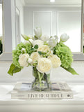 French Country Hydrangea Peony Arrangement - Flovery