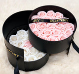 Scented Soap Mixed White and Flovery Pink Rose In Elegant Double Gift Box - Flovery