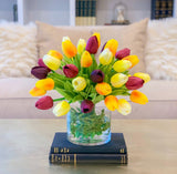 13-in Tulip Real Touch Centerpiece - Flovery