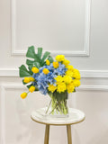 Love Ukraine Blue Yellow Rose Arrangement - Flovery