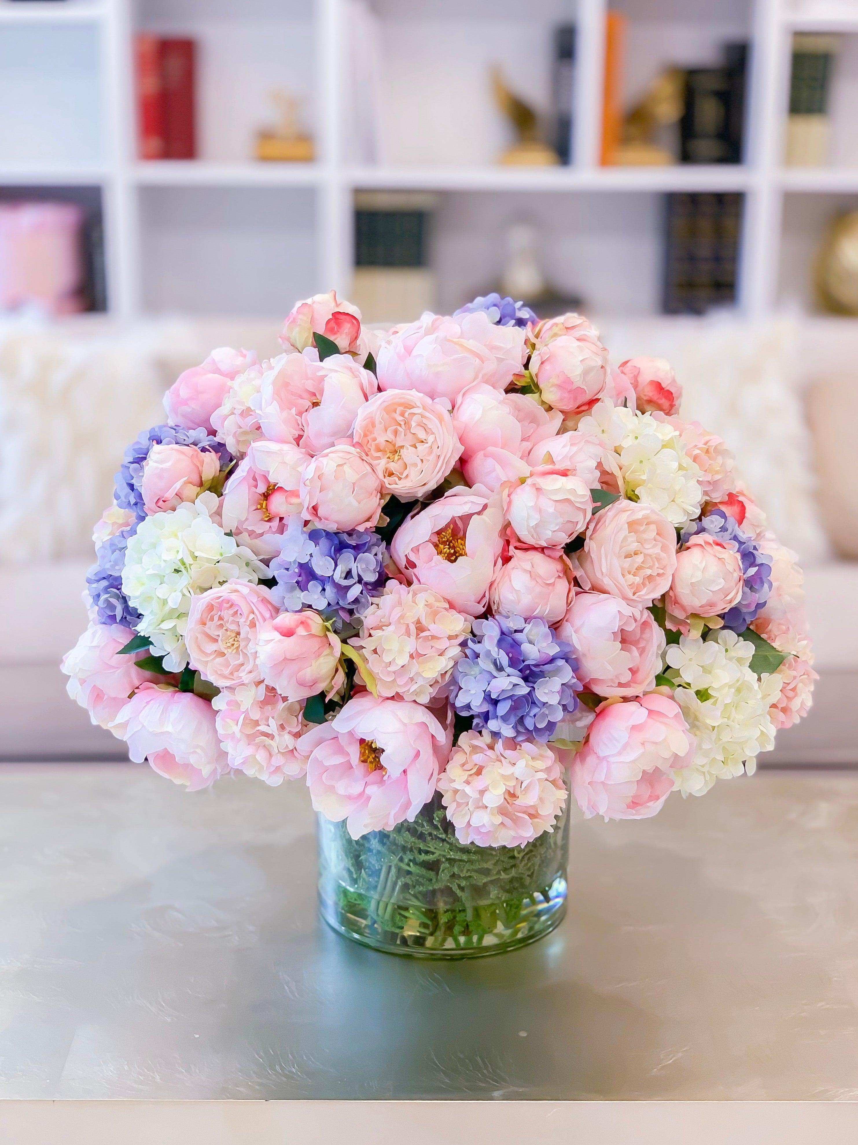 Pink Paradise Arrangement - XXXLarge Centerpiece Arrangement - Lobby Centerpiece-Faux Flowers Arrangement- Finest Artificial Centerpiece - Flovery Main image