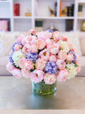 Pink Paradise Arrangement - XXXLarge Centerpiece Arrangement - Lobby Centerpiece-Faux Flowers Arrangement- Finest Artificial Centerpiece - Flovery