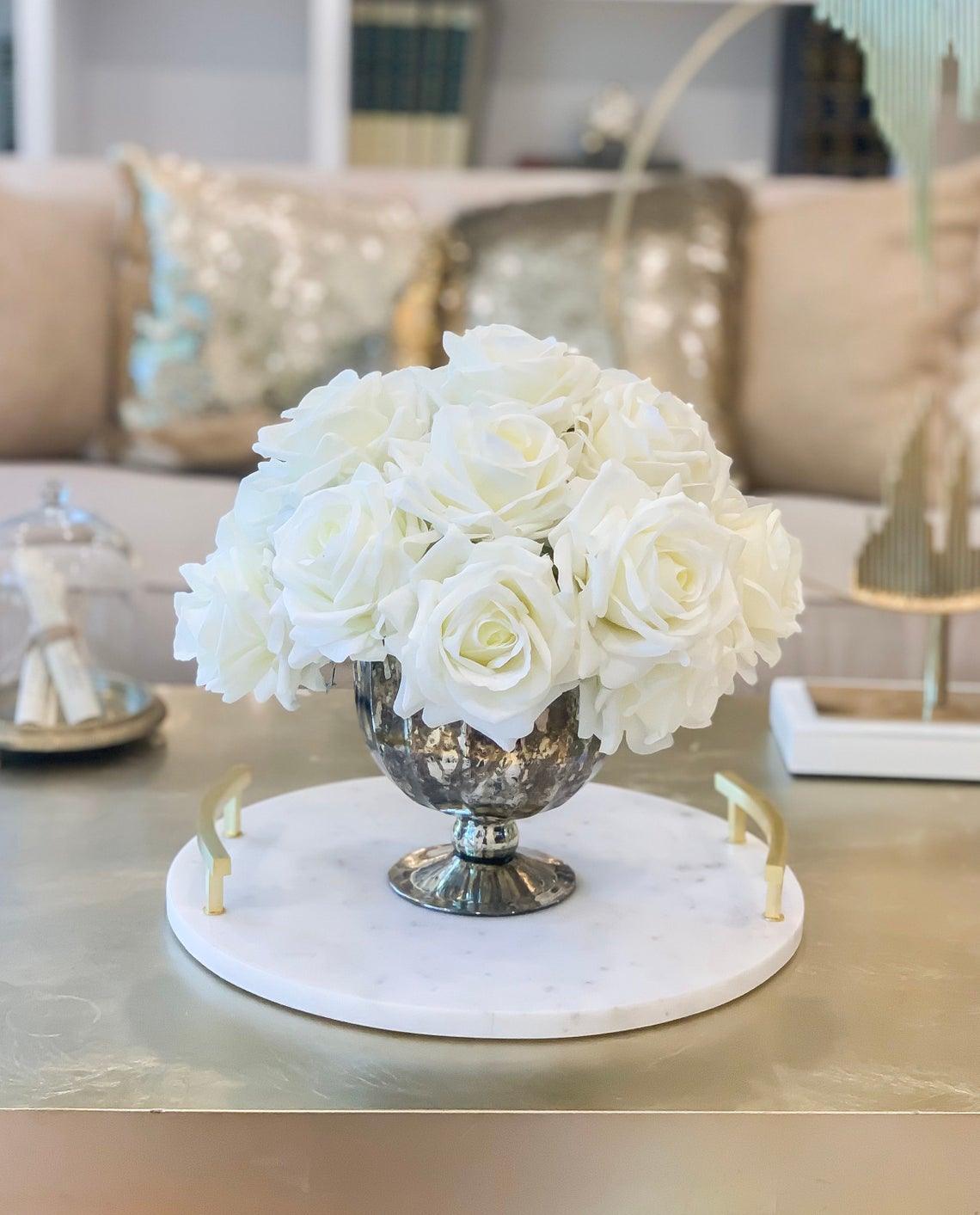 Large REAL TOUCH Flower Arrangement-Large Dining Table Centerpiece Modern-Large Floral Arrangement Home Decor-Large Flower Arrangement - Flovery Main image