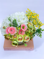 French Country Ranunculus Hydrangea Arrangement - Flovery