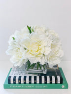 White Peonies in Vase - Flovery