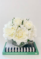 White Peonies in Vase - Flovery