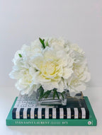 White Peonies in Vase - Flovery